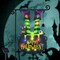 Halloween Lighted Garden Flag for Outside, Led Solar Yard Flag 8 Modes Witch Feet Shape Flag, 12x18 Double Sided Cauldron Eyeball Black Cat Decorations for Home Porch